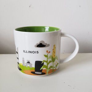 Starbucks 2015 “You Are Here" Collection Coffee Mug 14 oz Illinois